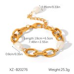 Brățară cu trei perle mari apă dulce