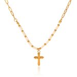 Colier perle si cruce